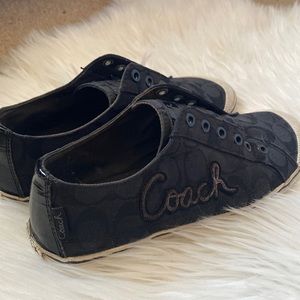 COACH Keeley Signature Slip-On Shoes Black Size 9.5